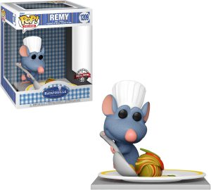 Cette figurine Funko Pop capture toute la magie du film. On y retrouve notre petit rat préféré, Rémy, arborant fièrement sa toque de chef de cuisinier.