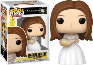 Cette figurine montre Rachel Green (Jennifer Aniston) en robe blanche fluide. Elle tient un bol, référence à ses talents culinaires limités mais devenus emblématiques au cours des saisons.
