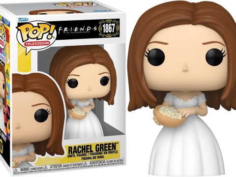 Cette figurine montre Rachel Green (Jennifer Aniston) en robe blanche fluide. Elle tient un bol, référence à ses talents culinaires limités mais devenus emblématiques au cours des saisons.