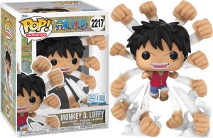 Funko Pop Monkey D. Luffy One Piece en pleine attaque, design ultra dynamique. Une pièce incontournable pour les fans, disponible sur Team Pop Fr.