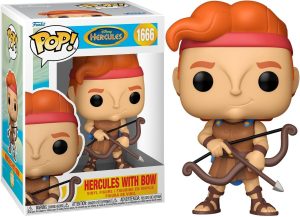 Funko Pop Hercule Disney armé de son arc, prêt à devenir un héros. Une figurine dynamique tirée du classique d’animation de 1997.
