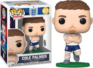 Funko Pop Cole Palmer Angleterre, maillot blanc et short bleu. Une figurine incontournable à l’approche de la Coupe du Monde 2026.