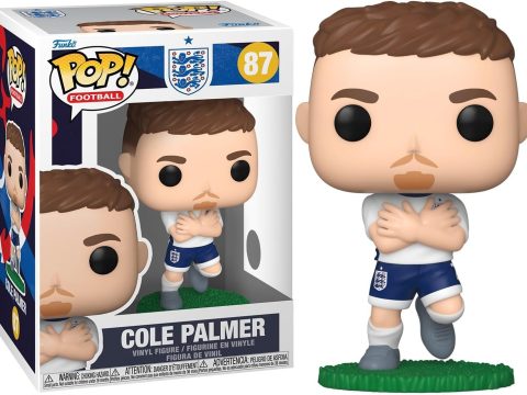 Funko Pop Cole Palmer Angleterre, maillot blanc et short bleu. Une figurine incontournable à l’approche de la Coupe du Monde 2026.