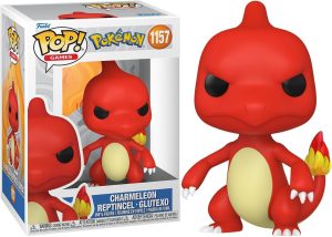 Avant de devenir Dracaufeu, Reptincel fait une entrée remarquée en Funko Pop. Fidèle au Pokédex n°05, il dévoile sa posture agressive, ses trois grandes griffes et sa flamme légendaire sur la queue.