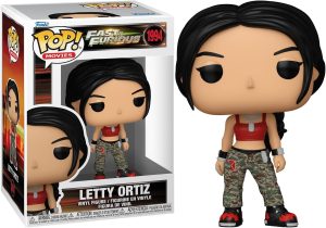 Funko Pop Letty Ortiz Fast & Furious : Édition 25e anniversaire avec tenue camouflage et débardeur rouge, une figurine iconique pour les fans de la saga.