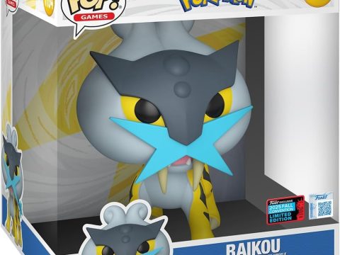 Raikou, le prédateur électrique originaire de la deuxième génération, change d'échelle. Cette reproduction signée Funko mesure pas moins de 25,4 cm.