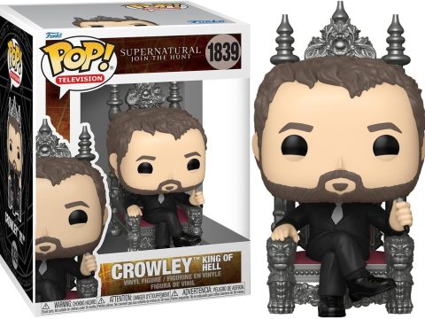 Vous l'avez réclamé : le Roi est de retour 👑 Pour les 20 ans de Supernatural, Crowley arrive en Funko Pop, installé sur son trône.