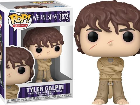 Personnage complexe de Wednesday, Tyler Galpin arrive en figurine Funko Pop. Inspirée de Hunter Doohan, avec tenue beige et attitude décontractée.