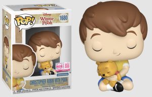 Funko immortalise une scène emblématique des Aventures de Winnie l’Ourson avec Christopher Robin tenant tendrement Winnie dans ses bras. Limitée à 1 200 exemplaires.