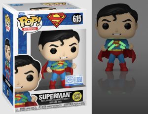 Icône de DC Comics depuis 1938, Superman revient en figurine Funko Pop Glow in the Dark. Une version brillante dans le noir.