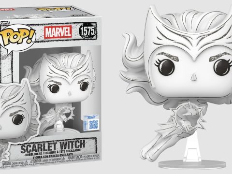 Funko Pop Marvel Scarlet Witch n°1575 Wanda Maximoff change de style dans cette Funko Pop monochrome unique, hommage aux débuts de WandaVision.