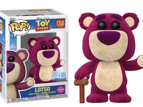 Lotso, l’ourson emblématique de Toy Story 3, se décline en Funko Pop Flocked.