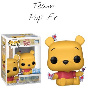 Disponible sur Team Pop Fr : la Funko Pop Winnie l'Ourson avec papillons n°1776, tirée des Aventures de Winnie l'Ourson, à 18,00€.
