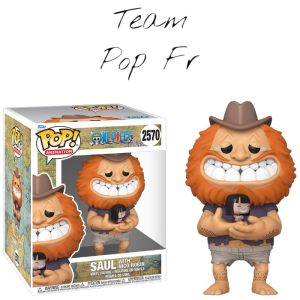 Cette Funko Pop met en scène Saul portant la jeune Nico Robin, capturant l'un des moments les plus émouvants de One Piece.