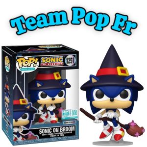Comparez les prix et achetez la figurine Funko Pop Sonic The Hedgehog Sonic on Broom n°1251 au prix de 24,99€.