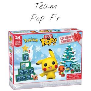 🎄 Disponible sur Team Pop Fr : le calendrier de l'Avent Pokémon avec 24 surprises, dont un Bitty Pop à découvrir derrière chaque case.